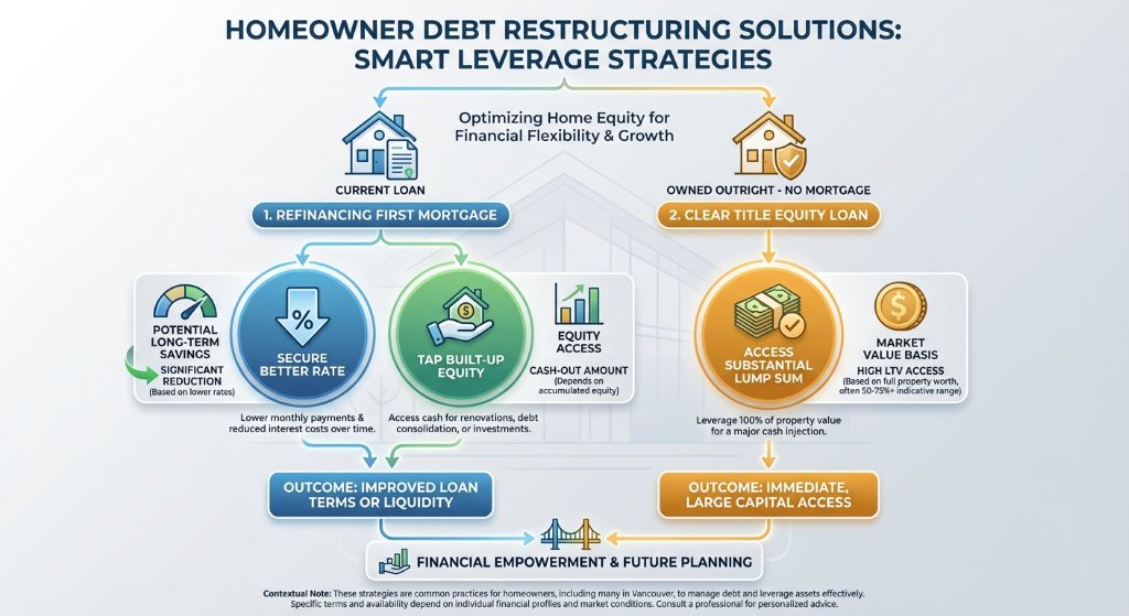 Refinancing First Mortgages and Clear Title Equity Loans
