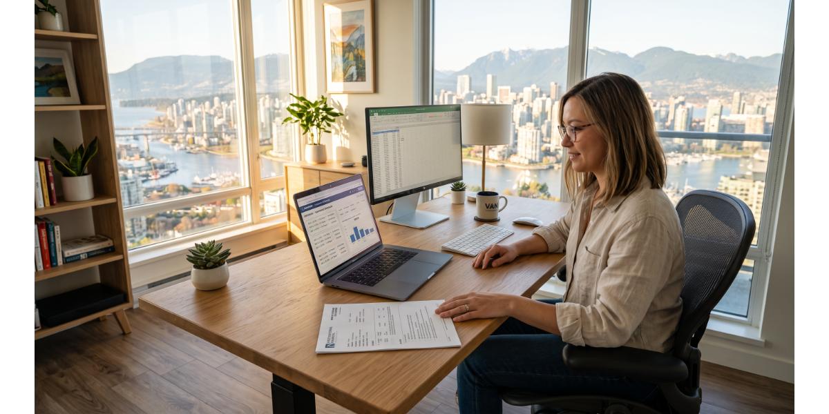 Metro Vancouver homeowner reviewing a 5-year mortgage renewal letter and evaluating switch options